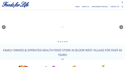 Desktop Screenshot of foodsforlifetoronto.com