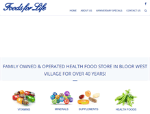 Tablet Screenshot of foodsforlifetoronto.com